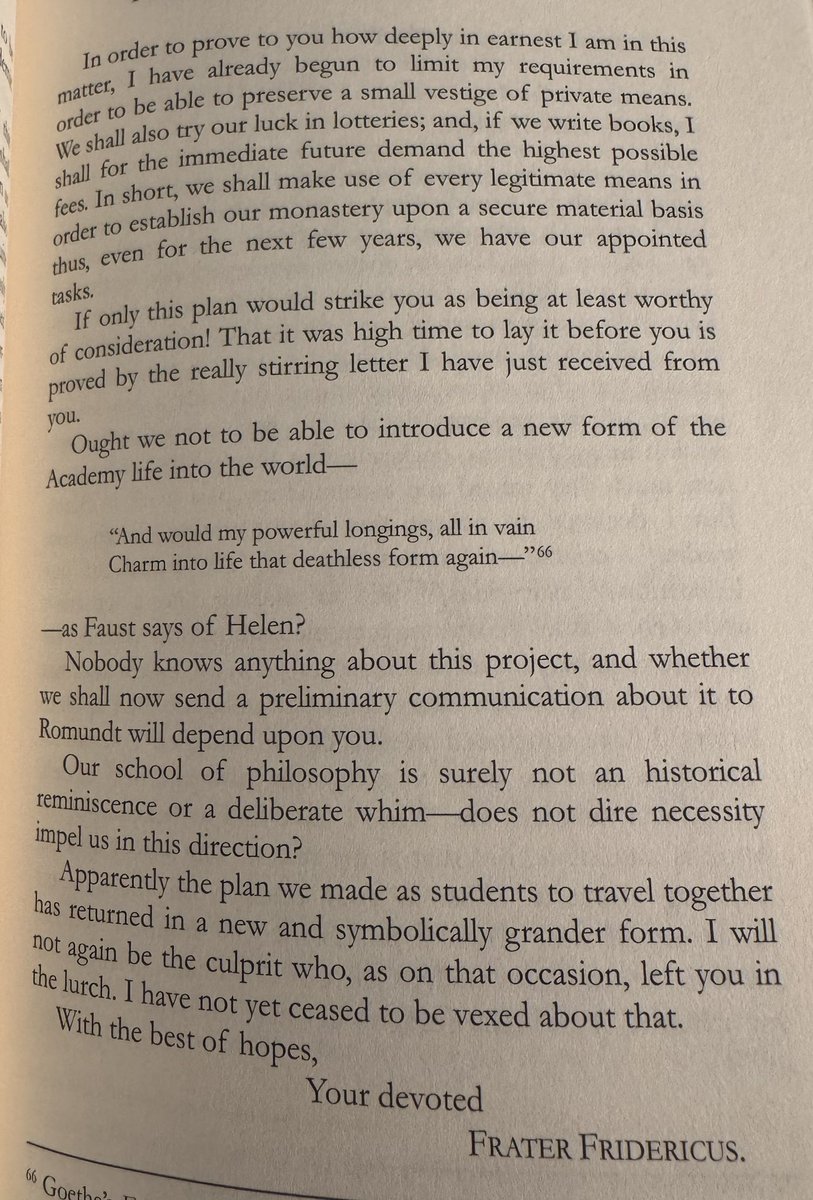 A young Nietzsche plots a new Greek Academy, a monastic and artistic association assembling philosophers of the future on a distant island…