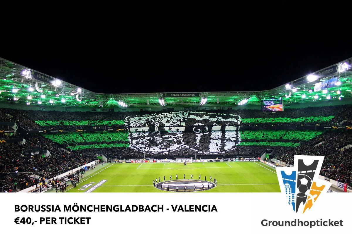 🇩🇪 Borussia Mönchengladbach - Valencia 
🏟 Borussia Park (54,057)
🗓 Zaterdag 2 augustus 20:30
⚽️ €40,- per ticket
🏆 125 jarig jubileum Borussia Mönchengladbach

✅ Nu te boeken op onze site: groundhopticket.com/trip/borussia-…