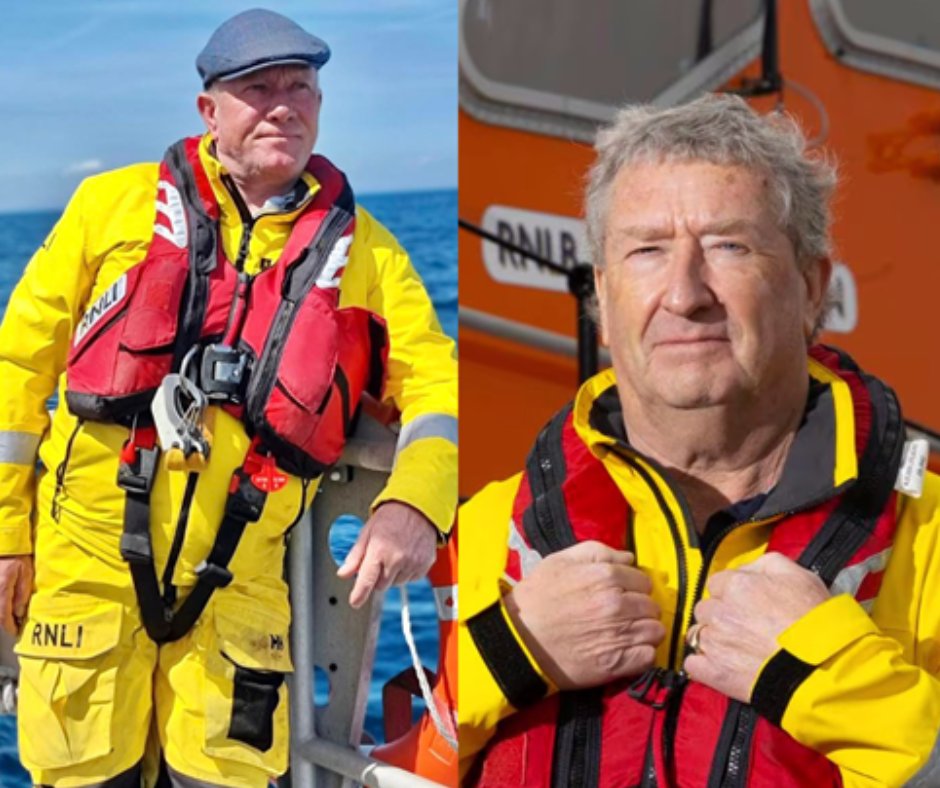 RNLI Lifeboat coxswains with almost a century of volunteering retire rnli.org/news-and-media…