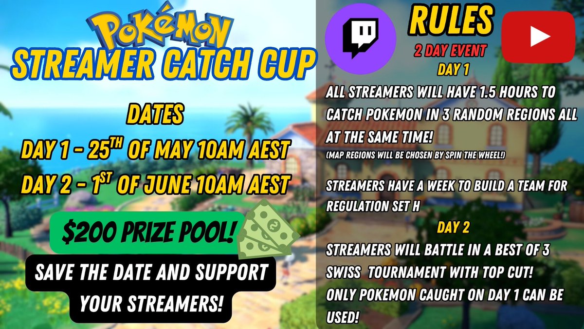 🌟Only 5 days to go till I host the Pokémon Streamers/Content Creators Catch Cup!

If you are a streamer of content creator with a capture card to stream the Scarlet and Violet video game and want to get involved there is still time!
So far these are our lovely participants!