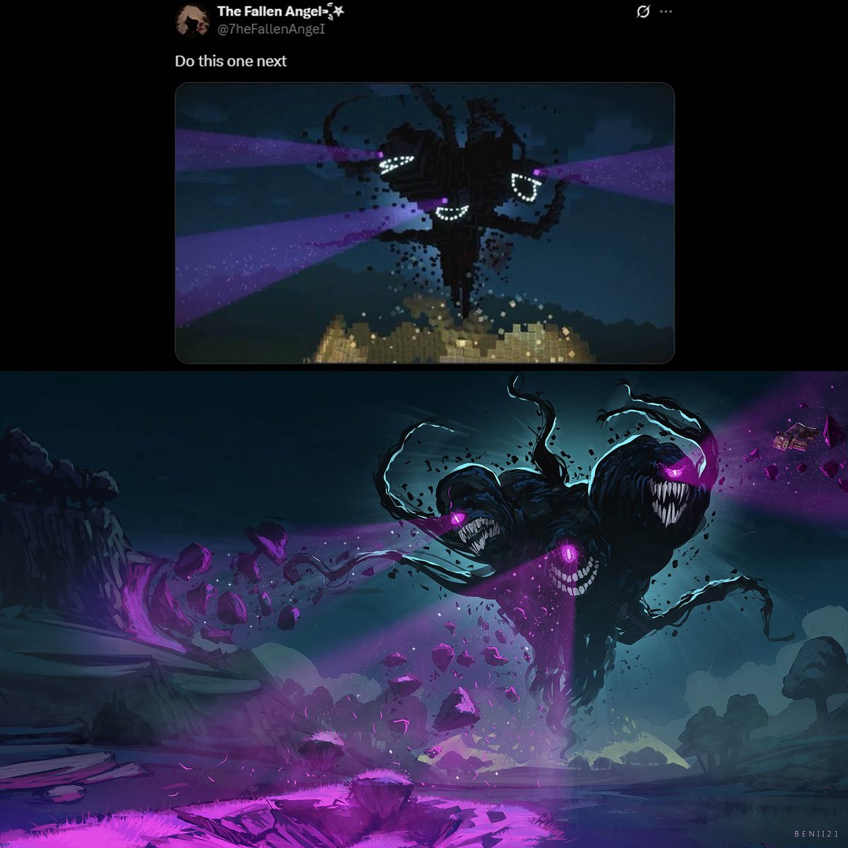 Minecraft wither storm, but a little different #Minecraft