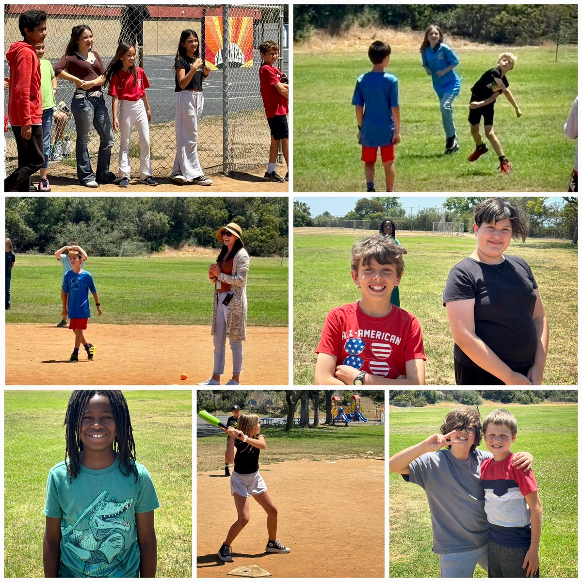 One of our #SuperSeagull 5th grade classes out enjoying the sun and learning to play softball. #SeagullsAtPlay #SeagullsInTheSun #SeagullsSoarTogether 💙<a href="/SunsetHillsES/">SunsetHillsElementary</a>