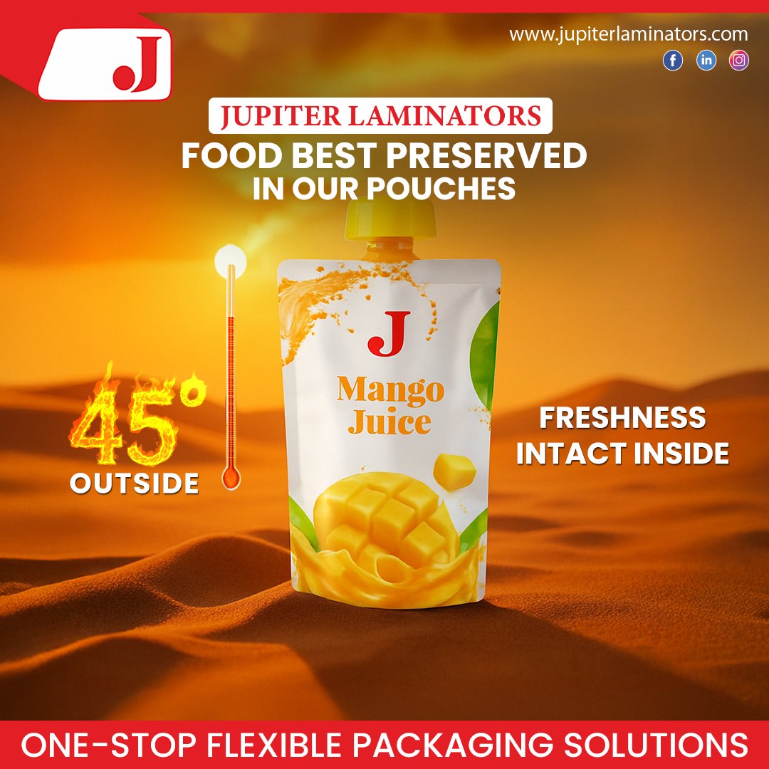 JLaminators's tweet photo. At Jupiter Laminators, we craft India’s most trustworthy pouches for food items: pouches that don’t just meet global standards but set them. Trust Jupiter Laminators where innovation, sustainability and reliability come sealed in every pouch. #JupiterLaminators #FlexiblePackaging https://t.co/bbiASsUf63