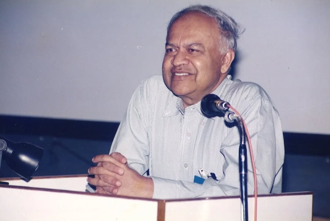 ONGC_'s tweet photo. 🌌 
Prof. Jayant Vishnu Narlikar, Padma Bhushan (1938–2025)
The man who looked at the stars and rewrote the story of the cosmos.
Today, we bid farewell to a cosmic rebel. Not just a scientist, but a storyteller of the universe. 
Prof. #JayantNarlikar did not just question the #BigBang, he offered the world a new lens to look at space and time with the Hoyle–Narlikar theory. 💫
He made #Einstein meet Indian #philosophy.
He made science fiction before it was trending.
He made the universe relatable, in Marathi, Hindi, English.
Because to him, #science was never a gate—it was a bridge. 
From black holes to bold ideas, from textbooks to TV screens, he made the universe a feeling, not just a formula.
He taught us: You don’t need a spaceship to reach the stars. Just wonder. And courage.
A supernova has faded from our skies, but its light will echo across generations.

#ONGC #YouAreEnergy #EnergyNowAndNext