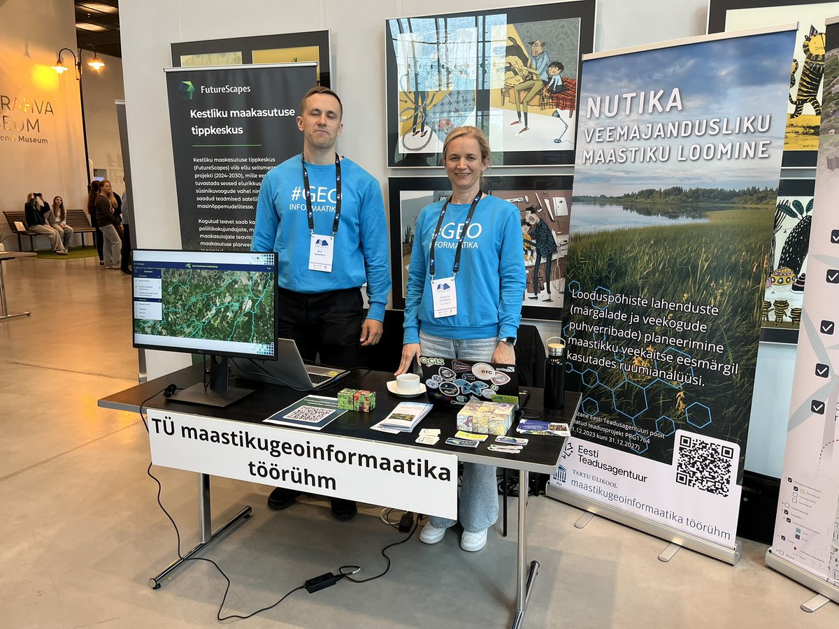 We presented the initial Estonian Environmental Data Cube portal (geokuup.ee ) at the Estonian Spatial Planning Conference! This portal, developed under #FutureScapes &amp; #WaterSmartLand (funded by #ETAG 🔬), offers structured environmental data 📊 for spatial planning