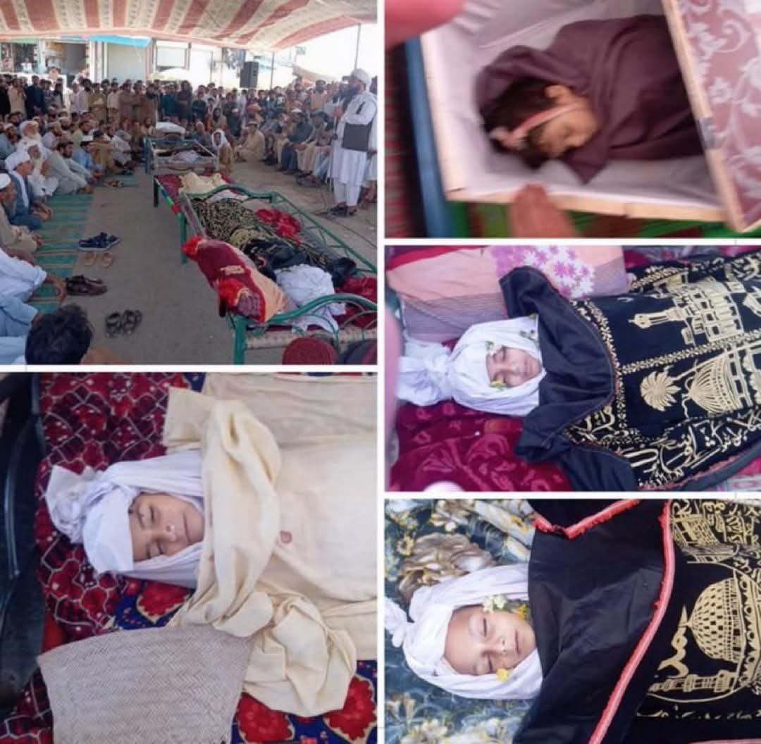 یہ معصوم لاشے کسی دشمن ملک کے وار سے نہیں، آپ کی اپنی ریاستی مشینری کی پیداوار ہیں۔
اب بتائیے، قومیت صرف تب جاگتی ہے جب گولی باہر سے آئے؟
یا اندر کے قاتلوں کو بھی کبھی سوال کا سامنا ہوگا؟

#StopPashtunGenocide #StopStateTerrorism 
 #PashtunRejectMilitarization