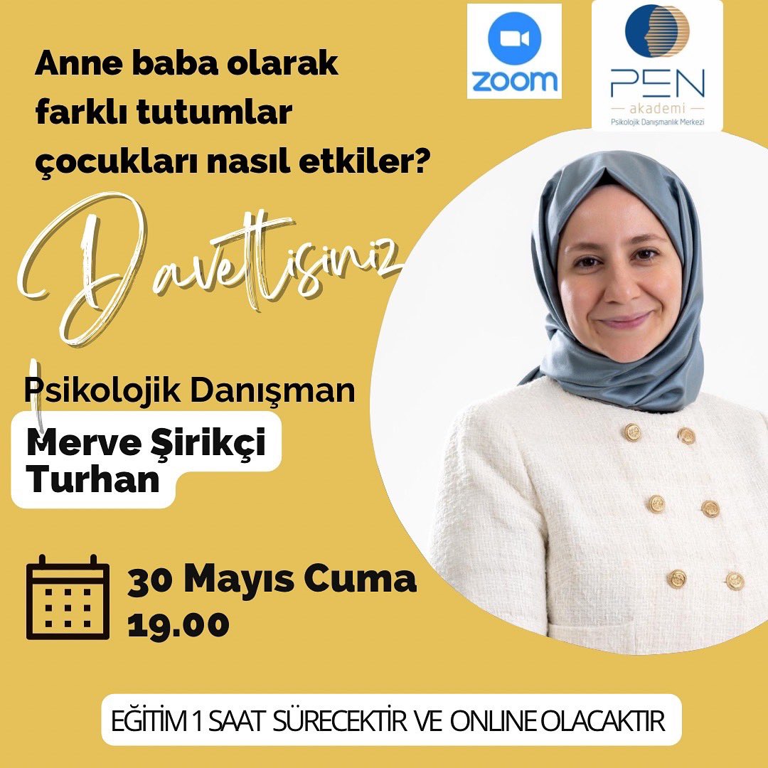 shehadet's tweet photo. ⭐​ 29 Mayıs Perşembe
 
Zeynep Şahin "Çocuklar İçin Sağlıklı Bir Aile Ortamı Nasıl Oluşturulur? 

⭐​ 30 Mayıs Cuma 19:00

Merve Şirikçi Turhan "Anne Baba Olarak Farklı Tutumlar Çocukları Nasıl Etkiler?"

⭐​ 31 Mayıs Cumartesi 19:00
Sedef Tekerek

Form:
https://t.co/2prl1mftni https://t.co/iyt52ZKv0p