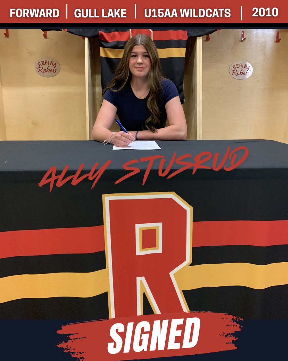 🚨SIGNED🚨 The Regina Rebels are pleased to announce the signing of 2010 born forward Ally Stusrud!