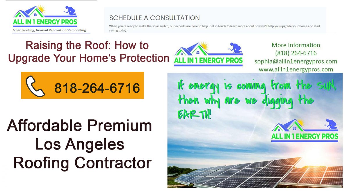 Roofing installation is a technical process that involves meticulous planning, skilled craftsmanship, and a deep understanding of various roof types to ensure optimal performance &amp; longevity 
allin1energypros.com/roofing-compan…

linkedin.com/pulse/energy-e…

#roof #roofing #losangeles #California