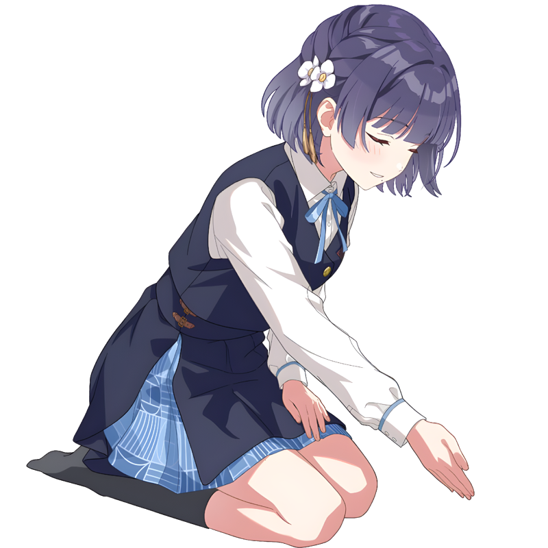 sSR『主菓子、甘い、薄茶、渋み』のお茶を点てている秦谷美鈴を透過