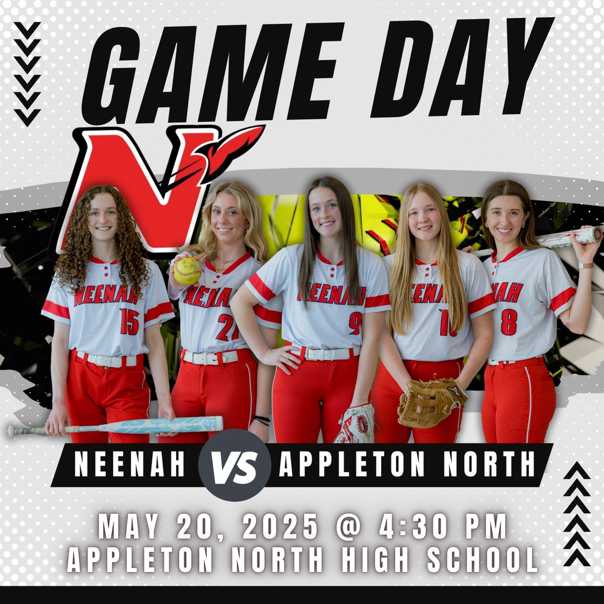 IT’S GAME DAY! ❤️🚀🥎
Cross your fingers the rain holds off… The Rockets play away tonight versus the Lightning!
🥎: Neenah vs. Appleton North
📍: Appleton North High School
🕟: 4:30 p.m.