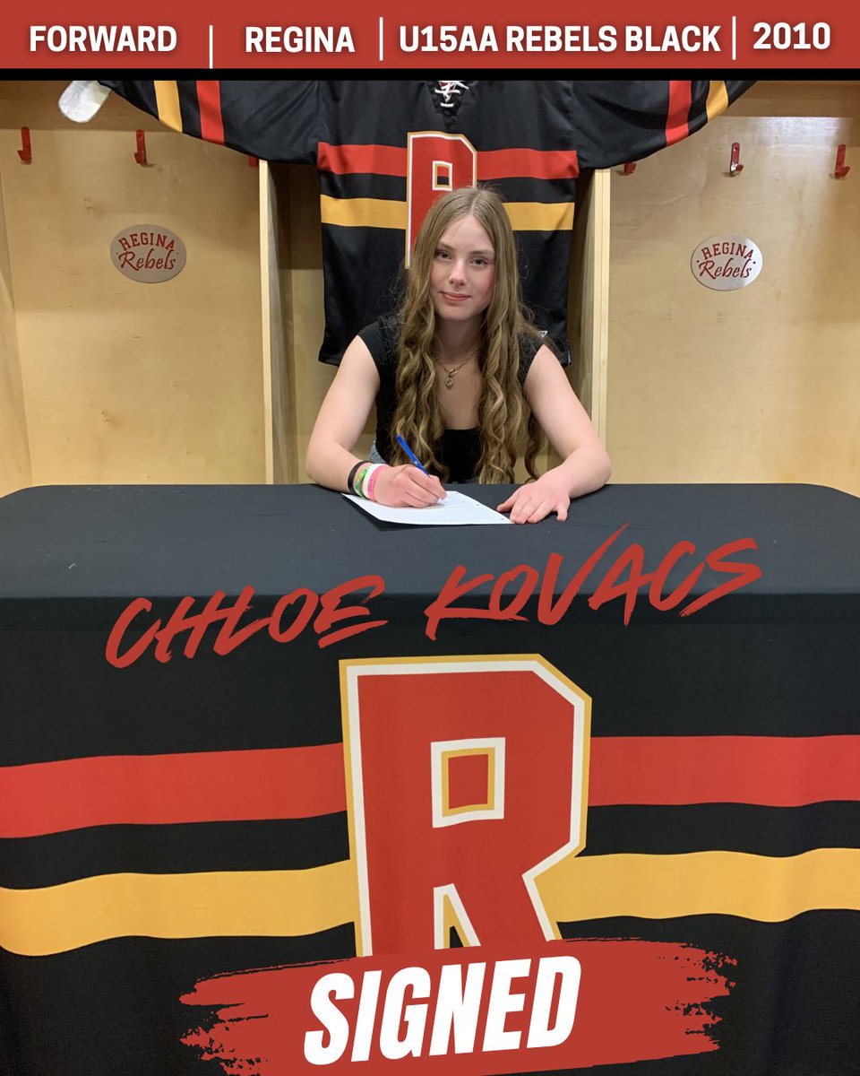 🚨SIGNED🚨 The Regina Rebels are pleased to announce the signing of 2010 forward Chloe Kovacs!
