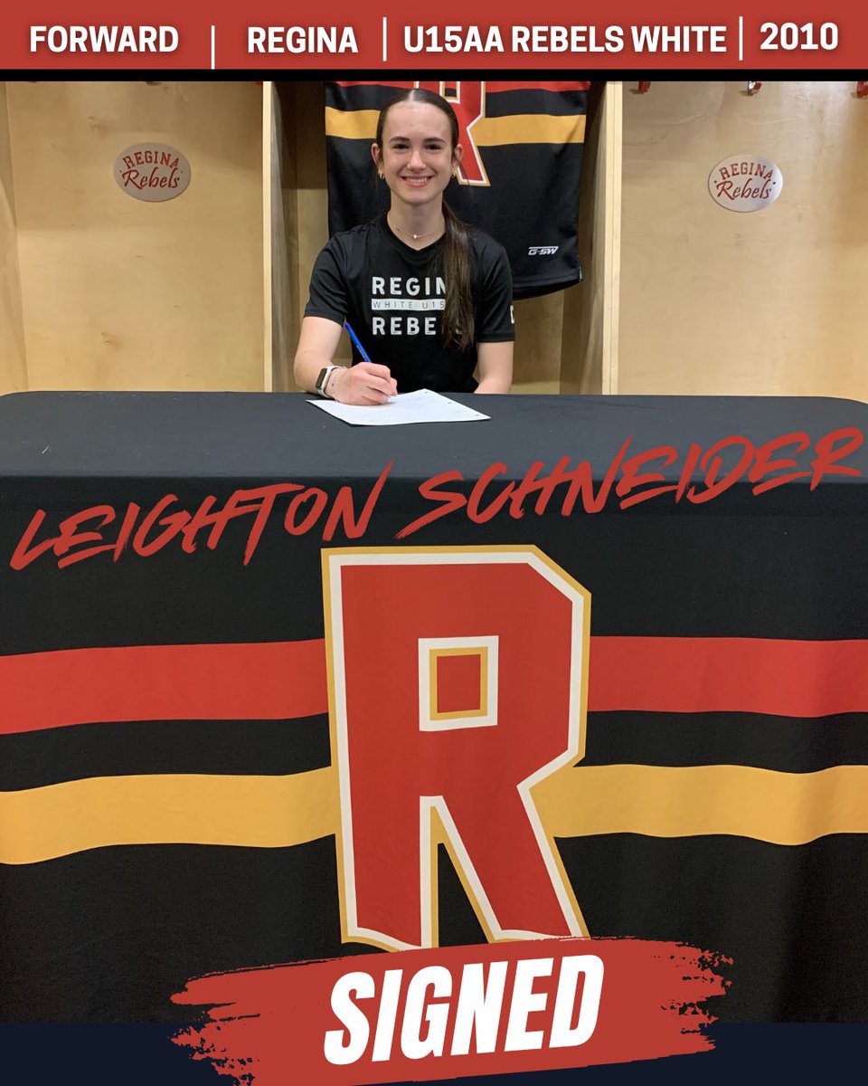 🚨SIGNED🚨The Regina Rebels are pleased to announce the signing of 2010 forward Leighton Schneider!