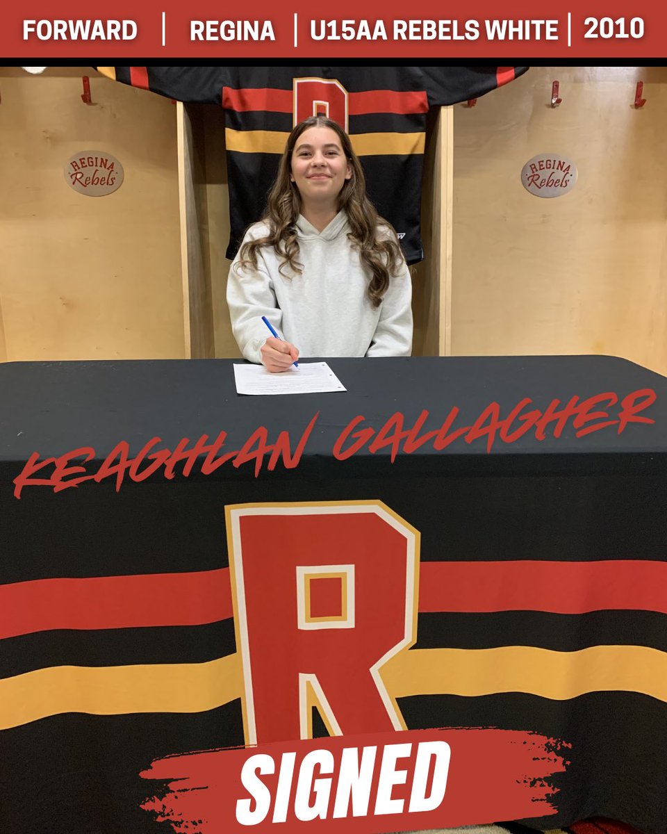 🚨SIGNED🚨 The Regina Rebels are pleased to announce 2010 born forward Keaghlan Gallagher!