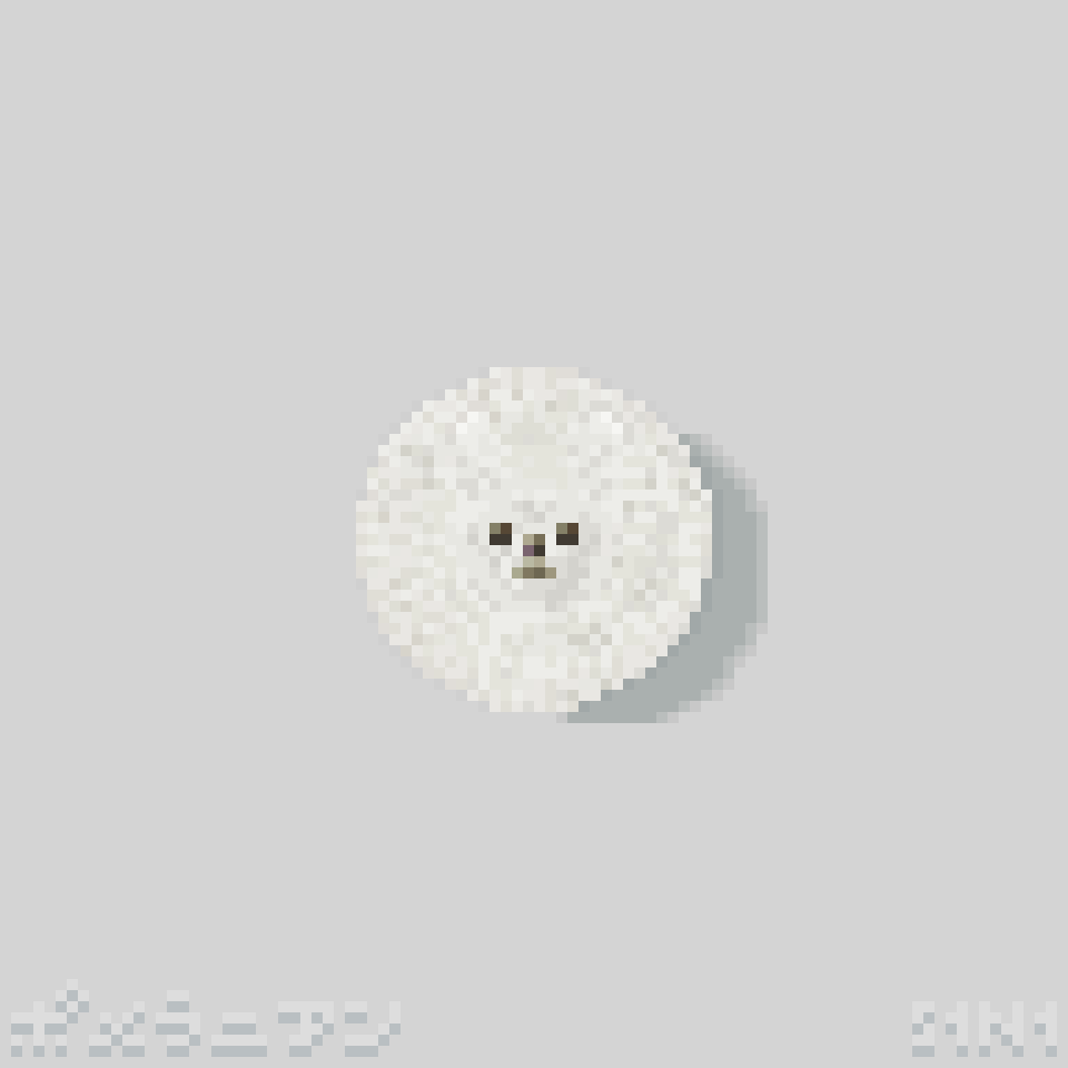 pomeranian / ポメラニアン (32x32 px with shadow) #pixelart #ドット絵