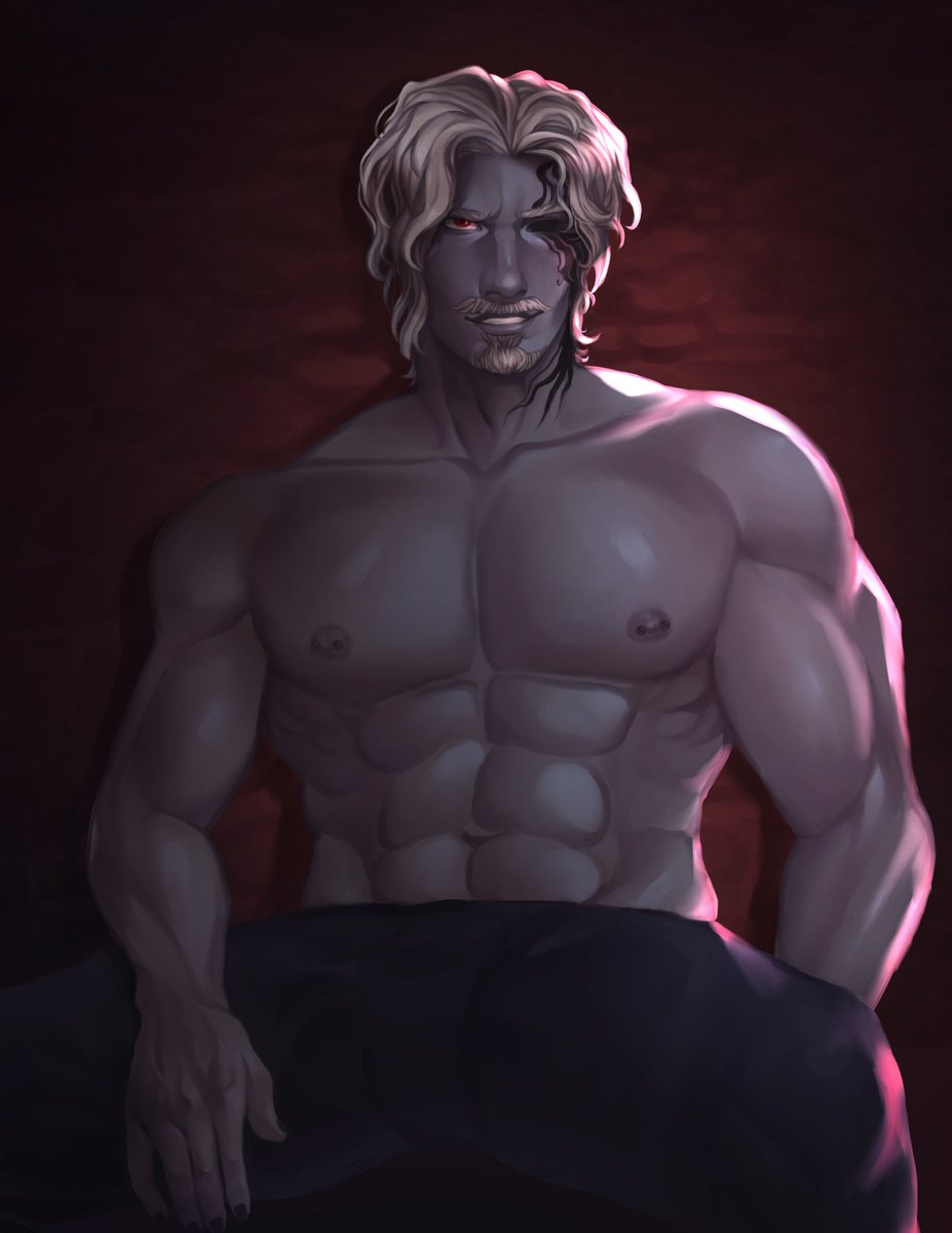 Old commission of a hot drow pirate from awhile back... Gosh I love rendering when I actually have time 🥲