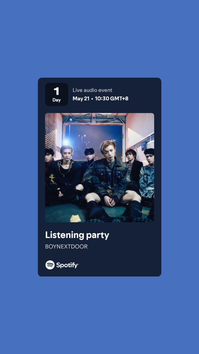 SpotifyKpop's tweet photo. ready for a beat drop, head nod with BOYNEXTDOOR? 🎤

RSVP at the link below for @BOYNEXTDOOR_KOZ's Listening Party now!

May 21, 11:30AM KST: https://t.co/qtUYWp41kO

*available only for Premium users in select regions 
**artist will be in attendance https://t.co/tfAfOhkmvd