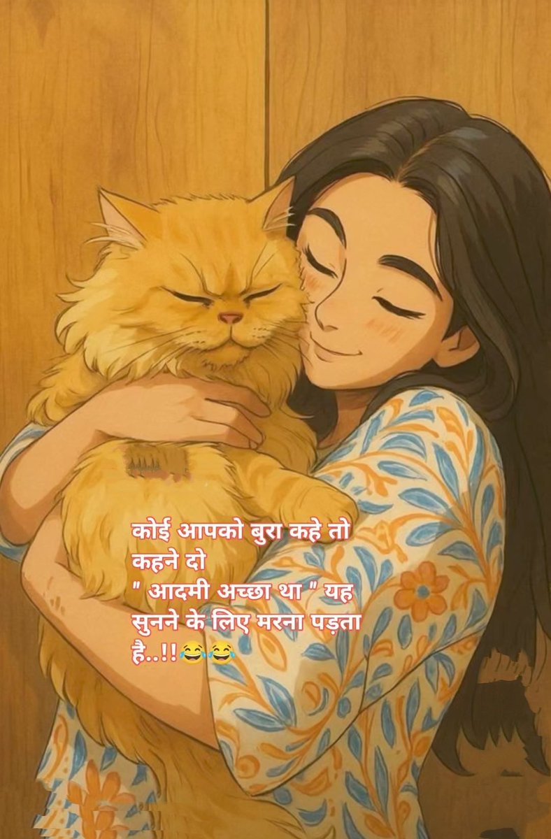 कोई आपको बुरा कहे तो कहने दो,

"आदमी अच्छा था" यह सुनने 

के लिए मरना पड़ता है