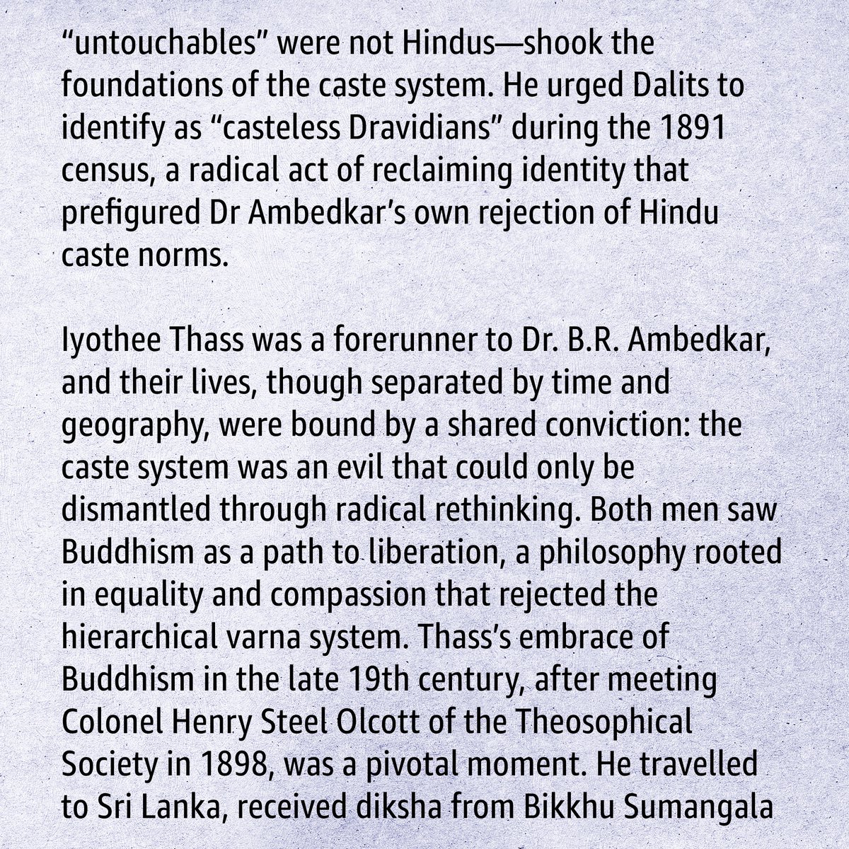 நீலம் பண்பாட்டு மையம் (@neelam_culture) on Twitter photo Today marks the 180th birth anniversary of Pandit Iyothee Thass, a revolutionary Tamil scholar, Buddhist revivalist, and social reformer whose life and work resonate deeply within the Ambedkarite movement. #jaibhim #iyotheethass #anticaste #ambedkar #brambedkar 1/3
<a href="/beemji/">pa.ranjith</a> Today marks the 180th birth anniversary of Pandit Iyothee Thass, a revolutionary Tamil scholar, Buddhist revivalist, and social reformer whose life and work resonate deeply within the Ambedkarite movement. #jaibhim #iyotheethass #anticaste #ambedkar #brambedkar 1/3
<a href="/beemji/">pa.ranjith</a>