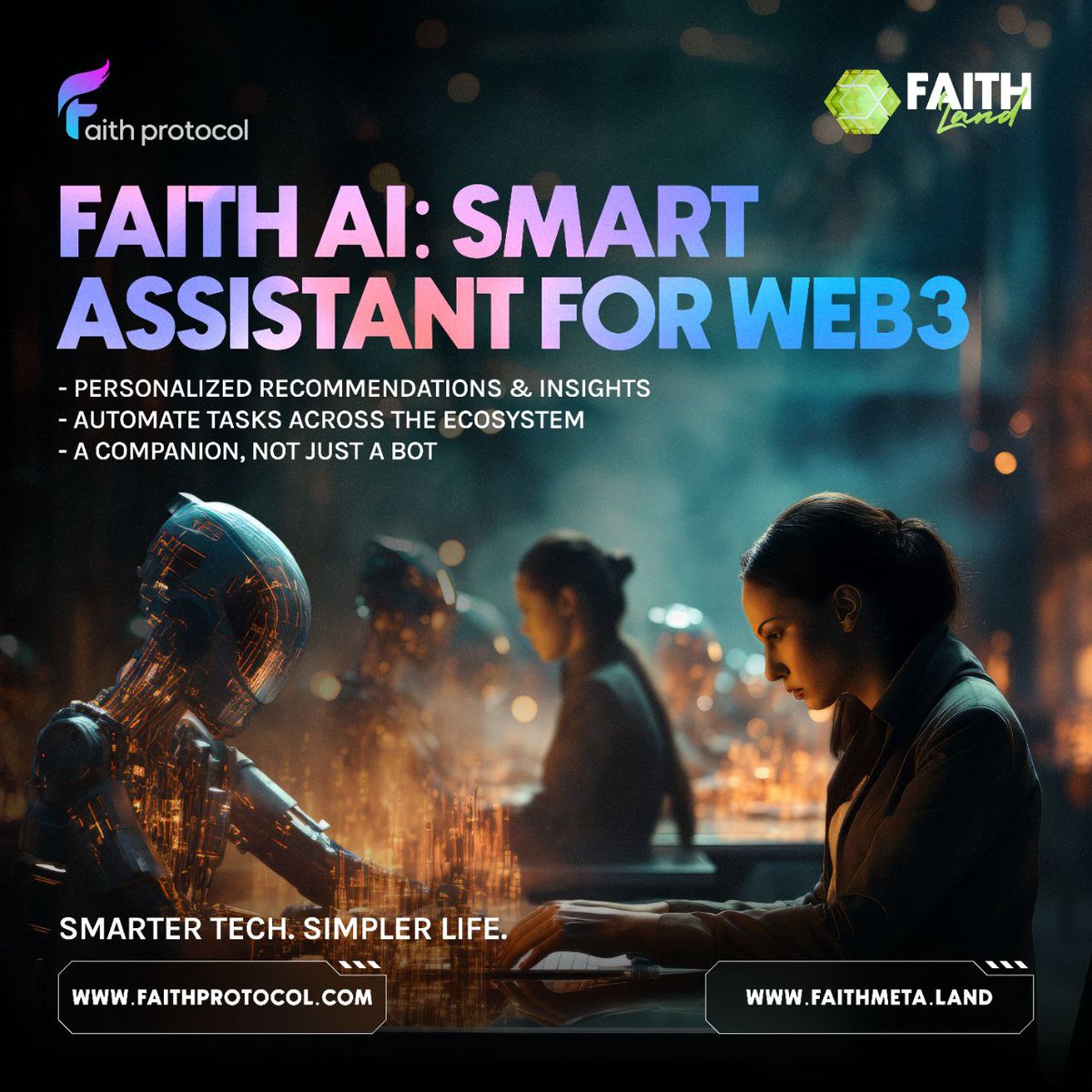 abhinabh_m26321's tweet photo. FAITH AI: YOUR SMART ASSISTANT FOR WEB3
Not just a bot. A true digital companion.
Meet your new AI companion at:
https://t.co/txBWqpFNW3
#FaithProtocol #faithfarming #faithlink #cloudmining #Presale2025 #Crypto #metaoffice #metaverse #metaland #faithcoin #faithtoken #faith https://t.co/4dXlCYTDbL