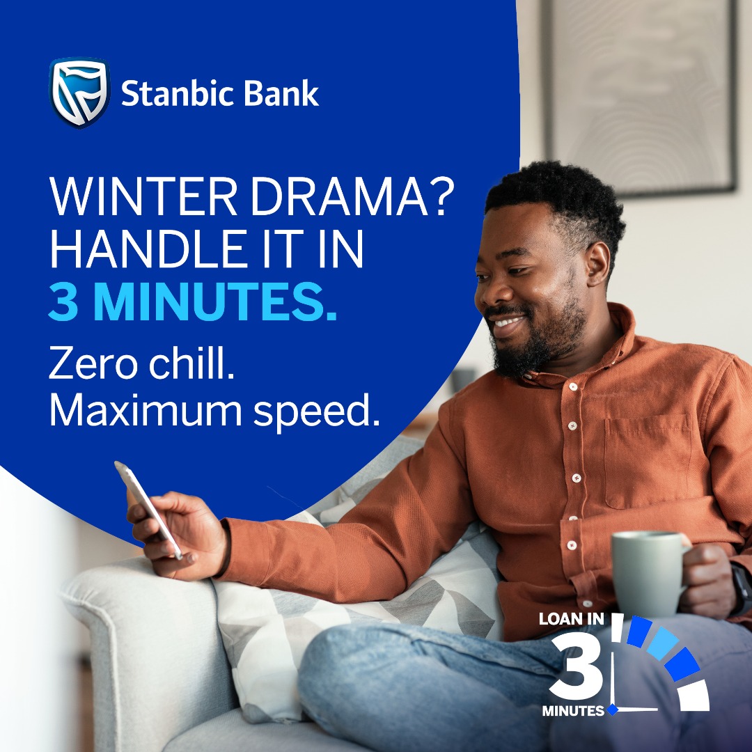 StanbicBankZM's tweet image. The cold doesn&apos;t wait and neither should you. Whether it&apos;s a burst geyser or getting additional blankets for the little ones, our 3-minute Digital Loan gives you the fast fix you need.
Apply by dialing 8200 today. Zero paperwork.
#Stanbic3MinuteLoan #FixItFast #WinterSorted