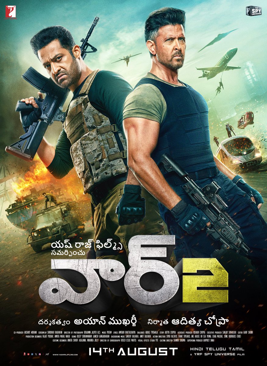 Hrithik Roshan (@ihrithik) on Twitter photo The calm is over...The storm begins! #War2Teaser out now.
#War2 only in theatres from 14th August. Releasing in Hindi, Telugu and Tamil.
<a href="/tarak9999/">Jr NTR</a> <a href="/advani_kiara/">Kiara Advani</a> #AyanMukerji <a href="/yrf/">Yash Raj Films</a> #YRFSpyUniverse
Hindi - youtu.be/dK1W-AViQ-M
Telugu - youtu.be/9Dve2VMOv5U
Tamil - The calm is over...The storm begins! #War2Teaser out now.
#War2 only in theatres from 14th August. Releasing in Hindi, Telugu and Tamil.
<a href="/tarak9999/">Jr NTR</a> <a href="/advani_kiara/">Kiara Advani</a> #AyanMukerji <a href="/yrf/">Yash Raj Films</a> #YRFSpyUniverse
Hindi - youtu.be/dK1W-AViQ-M
Telugu - youtu.be/9Dve2VMOv5U
Tamil -
