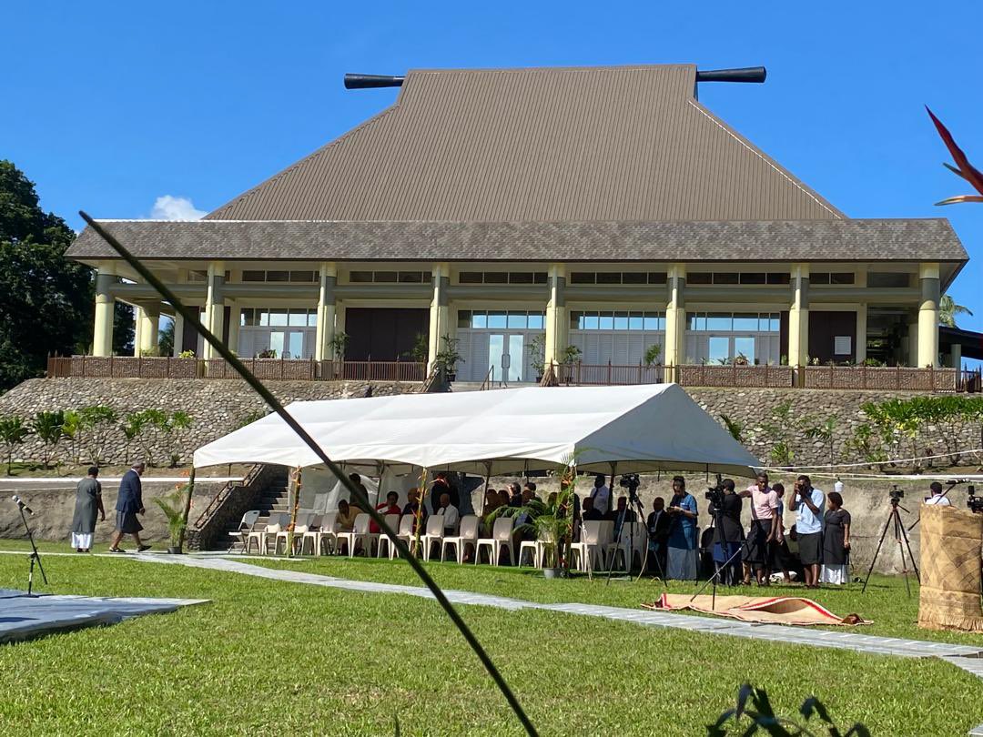 GermanyPacific's tweet photo. 🇩🇪Ambassador was honoured to attend the official opening of the Great Council of Chiefs Meeting House at the #GCC Complex in Nasese. Grateful for the kind invitation by Ministry for iTaukei Affairs. Guests were welcomed to tour the Vale ni Bose. #GCC #Fiji https://t.co/zDvWxHZsQp