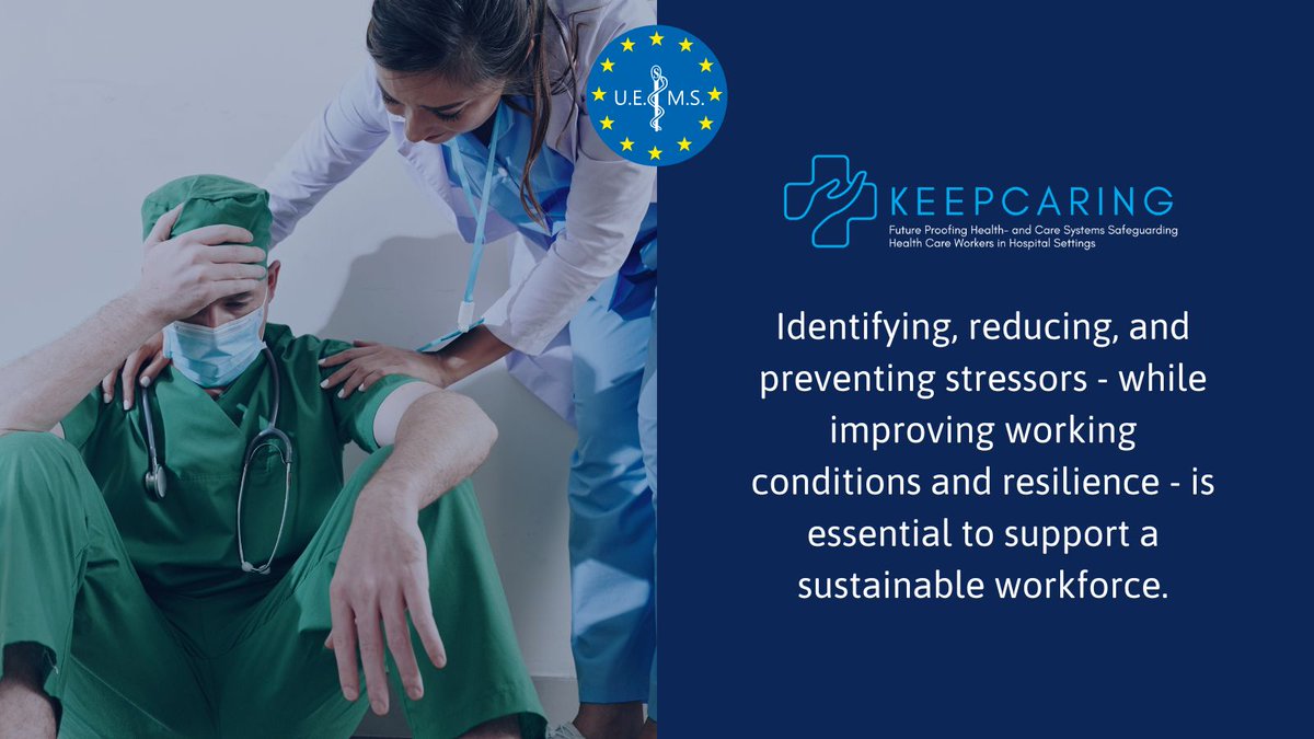 UEMS Europe (@uemseurope) on Twitter photo #MentalHealthAwarenessWeek
🧑⚕️🚨 Up to 92% of healthcare professionals experience occupational stress, especially in surgery & anaesthesiology
<a href="/UEMSEurope/">UEMS Europe</a> is part of KEEPCARING to deliver scalable solutions to support resilience, retention & safer care
🔗 keepcaring.eu #MentalHealthAwarenessWeek
🧑⚕️🚨 Up to 92% of healthcare professionals experience occupational stress, especially in surgery & anaesthesiology
<a href="/UEMSEurope/">UEMS Europe</a> is part of KEEPCARING to deliver scalable solutions to support resilience, retention & safer care
🔗 keepcaring.eu