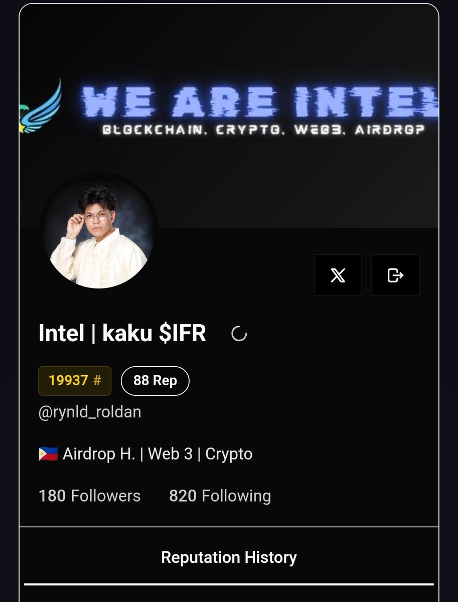 Intel | kaku (@rynld_roldan) on Twitter photo After 2 weeks of Grinding <a href="/GiveRep/">GiveRep</a>
Not bad for a small account.
Hello yappers, let's support one another.
Worth a praise <a href="/ikadotxyz/">Ika「🦑」</a>
To the moon <a href="/ATTNtoken/">Attention 👁️</a>
All love for <a href="/PawtatoFinance/">Pawtato Finance | Sui</a> After 2 weeks of Grinding <a href="/GiveRep/">GiveRep</a>
Not bad for a small account.
Hello yappers, let's support one another.
Worth a praise <a href="/ikadotxyz/">Ika「🦑」</a>
To the moon <a href="/ATTNtoken/">Attention 👁️</a>
All love for <a href="/PawtatoFinance/">Pawtato Finance | Sui</a>