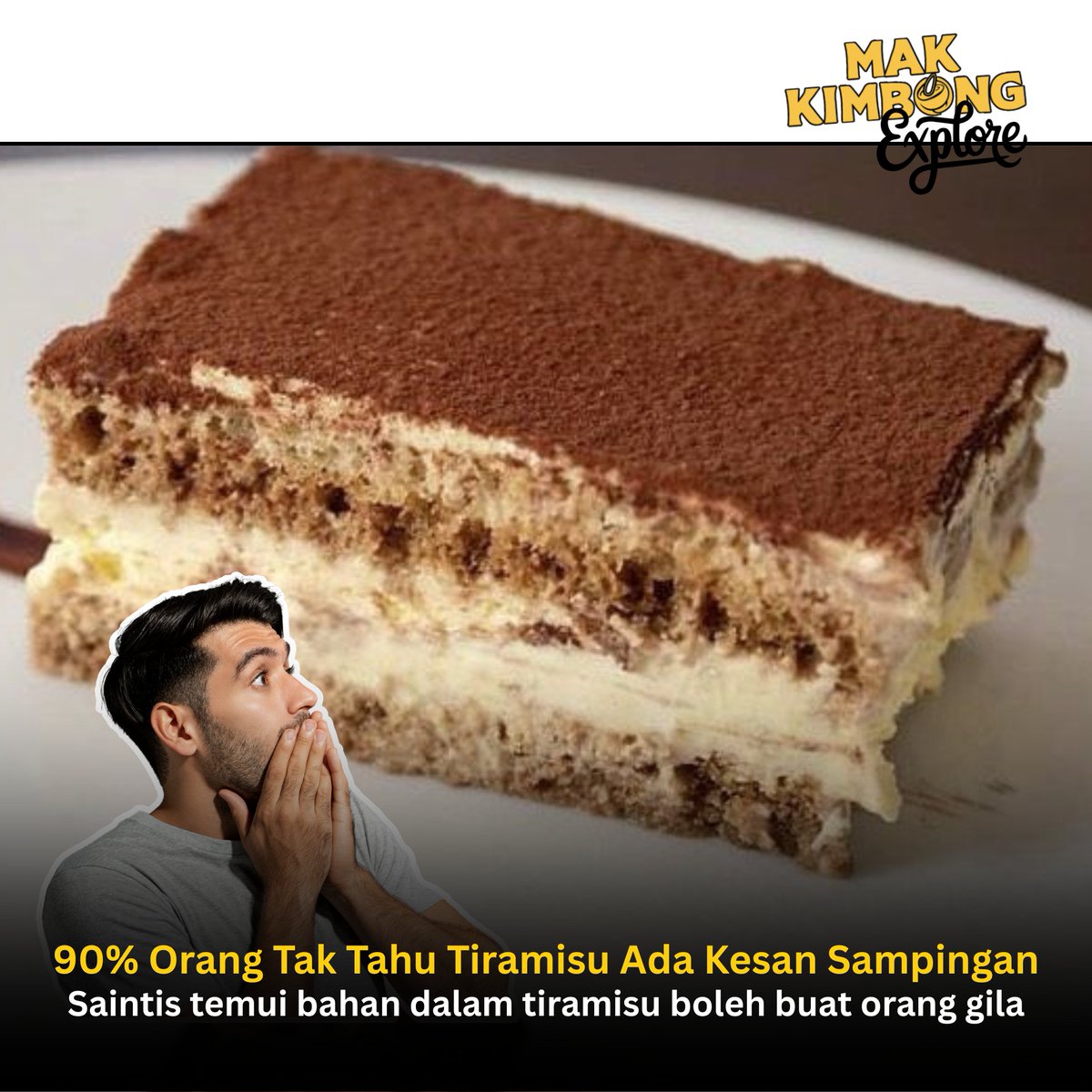 Makkimbong's tweet photo. 90% Orang Tak Tahu Tiramisu Ada Kesan Sampingan boleh Buat Anda Rasa Bahagia gila Tanpa Sebab
kombinasi kopi, krim keju dan rasa manis yang unik ni boleh ‘hack’ otak anda untuk rasa lebih tenang &amp; bahagia gila walaupun hari anda huru-hara! https://t.co/vlv9R50Ctq