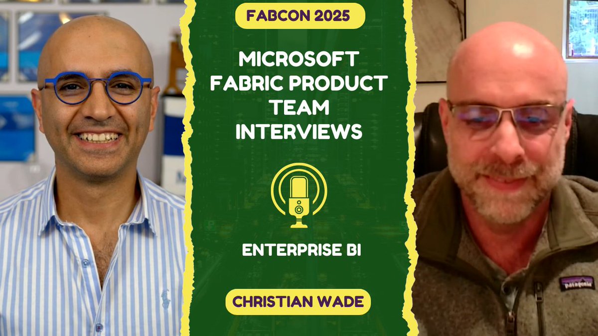 Here is the 11th interview from the #MicrosoftFabric product team interviews. This time I had the pleasure to talk with the one and the only <a href="/_christianWade/">Christian Wade</a> , Mr Clicky Clicky Draggy Droppy, who is a partner director at #Microsoft #Fabric team focusing on #Enterprise
