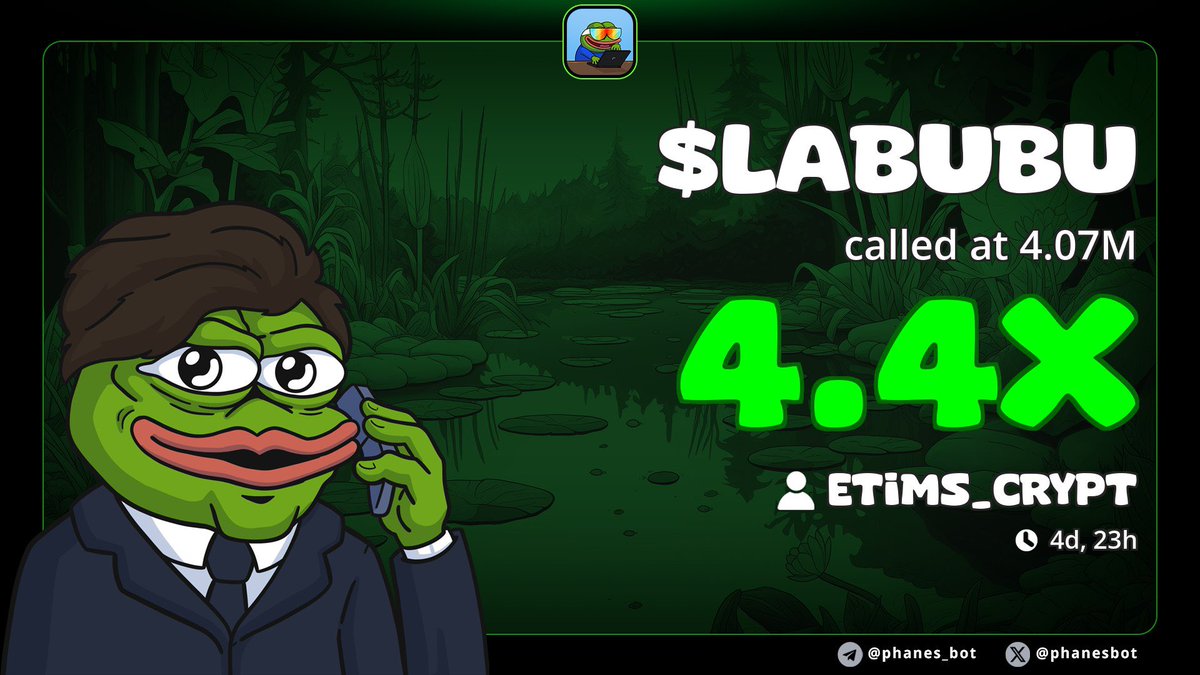 I dropped $Labubu and some other alphas about 4 days ago.. and here we are 👇👇we up 4X on $Labubu 🫶 📊