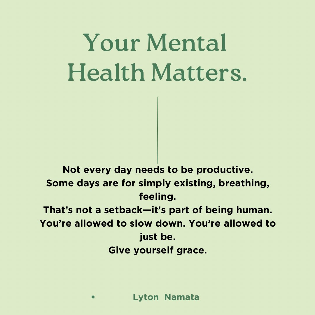 It’s okay to rest , reset and refocus . 

It’s not weakness, it’s care for yourself 

#MentalHealthMatters