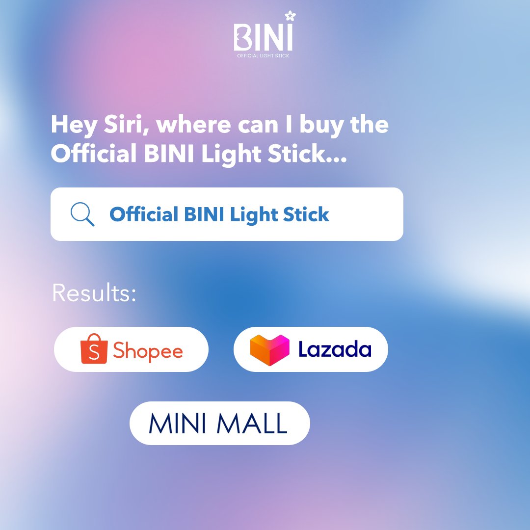 PULPSpaces's tweet image. "Hey Siri, where can I buy the Official BINI Light Stick?"
Yes! It’s that easy to get your concert buddy ready! 💞

➡️ GET THEM HERE:
🛒 Shopee: shopee.ph/minimall.phili…
🛒 Lazada: lazada.com.ph/shop/mini-mall…
🛒 Mini Mall: minimall.ph/collections/bi…

#PULPSpacesXBINI #BINILightStick