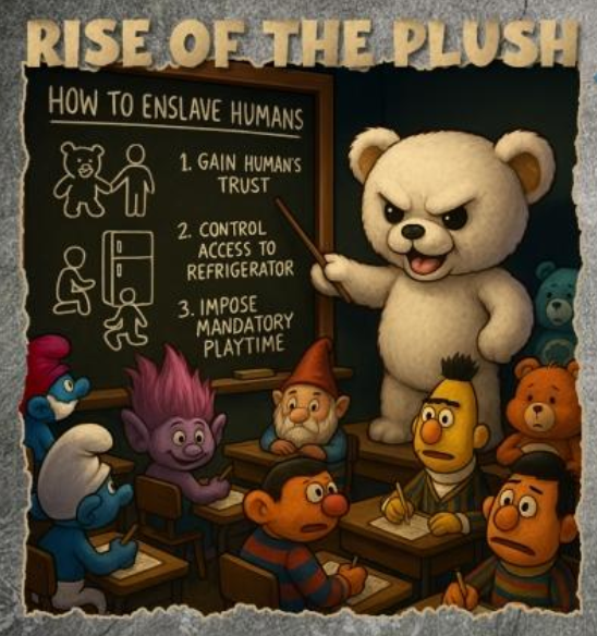 LupeCG82's tweet photo. Rise of the Plush @qwertee https://t.co/xEsITTc4DK https://t.co/Iwlh8vEPu5
