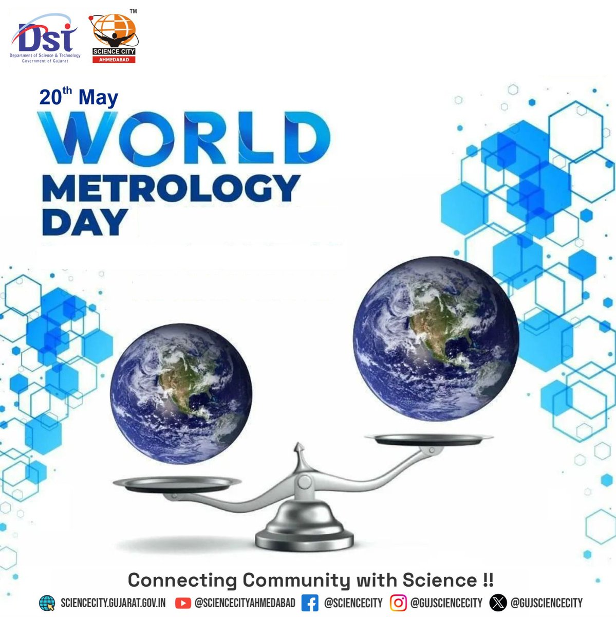 GujScienceCity's tweet photo. From measuring atoms to galaxies, metrology is the silent hero behind every scientific breakthrough. This #WorldMetrologyDay, let's celebrate the science of measurement that powers innovation, precision, and progress. #ScienceCity #MetrologyMatters #InnovationThroughMeasurement #ChaloScienceCity @PMOIndia @indiadst @CMOGuj @dstgujarat @InfoGujarat @drvrajesh