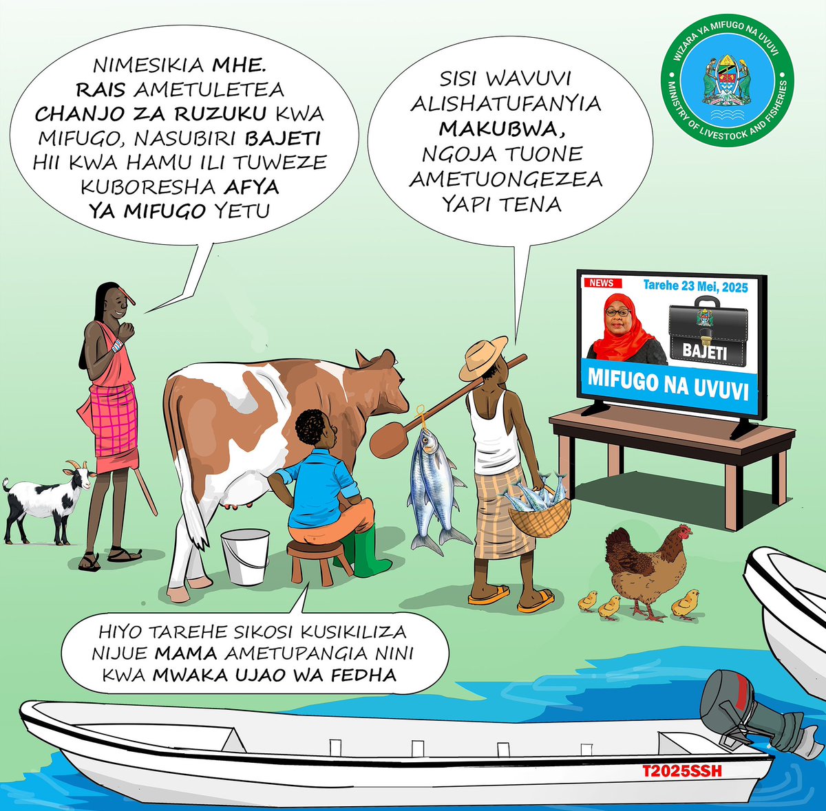 Usikose Kufuatilia Uwasilishaji wa Bajeti yetu Mifugo na Uvuvi kwa Mwaka 2025 / 2026.

#hotubayamifugonauvuvi
#mifugonauvuviniutajiri
#kazinaututunasongambele 
#kaziiendelee🇹🇿🇹🇿🇹🇿