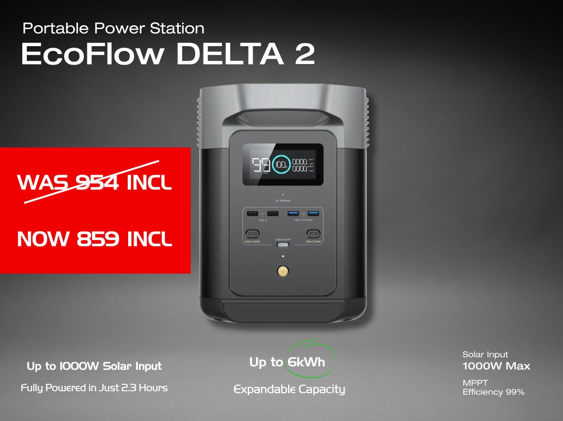 DriptechI's tweet image. DripTech Turns 30! 

EcoFlow portable power stations are on special this month! 
From road trips to farms — power phones, fridges, tools &amp;amp; more.

-River 2 Max: $421
-Delta 2: $859
-Delta 2 Max: $1,196
-Extra Battery Delta 2: $493

#DripTech30Years #EcoFlowSpecial #PowerAnywhere