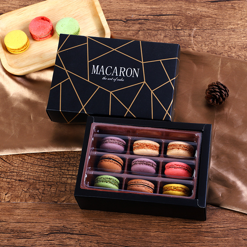 QingdaoFlourish's tweet image. Black &amp;amp; Gold Macaron Box
Available  in three convenient sizes, this box can hold 6, 9, or 12 macarons,  making it perfect for various occasions, from intimate gatherings to  grand celebrations.​

#MacaronBox #paperpackaging #Packaging