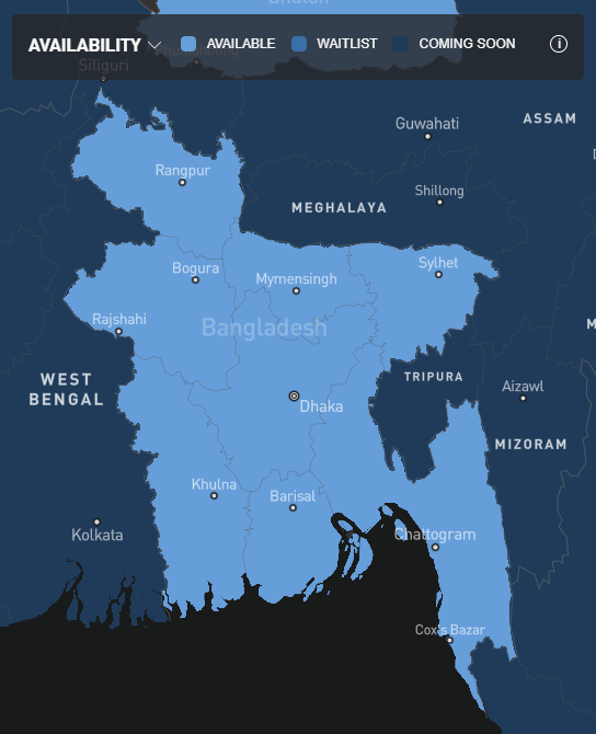 Thanks 
<a href="/Starlink/">Starlink</a> <a href="/elonmusk/">Elon Musk</a> <a href="/Yunus_Centre/">Muhammad Yunus</a> 
and Government of Bangladesh. 
Now Available #Startlink in Bangladesh.