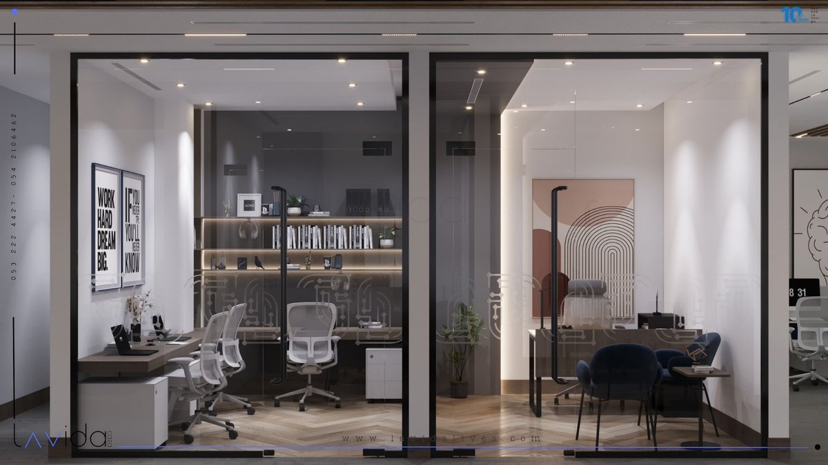 lavidadesigns's tweet image. At La Vida, we design office spaces that blend functionality with beauty — creating environments that boost focus, inspire creativity, and energize teams. Because a well-designed space isn’t just pretty, it powers productivity. #OfficeDesign #WorkspacesWithPurpose