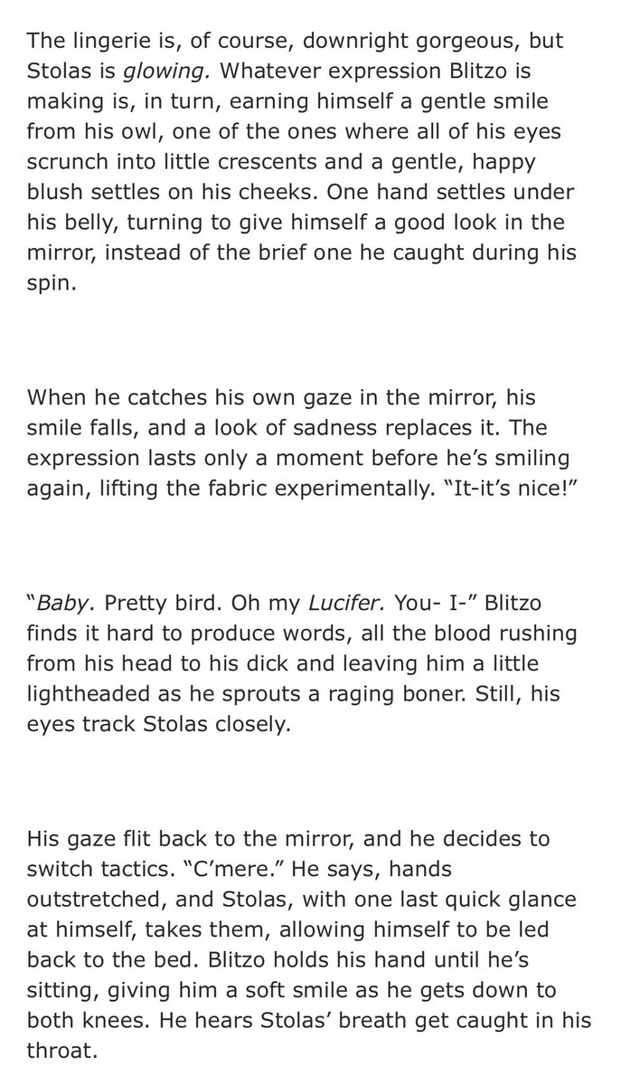 #stolpregweek day 3 is up! “body positivity” feat 😱 sex!! woah!!!!! based on a tweet by <a href="/hooterbooti/">tori✨</a> and a week run by <a href="/StolpregWeek/">Stolpreg Week</a> / <a href="/NeyEclipse/">Eclipse</a> :)
#stolitz #blitzo #stolas #helluvaboss

archiveofourown.org/works/65723992