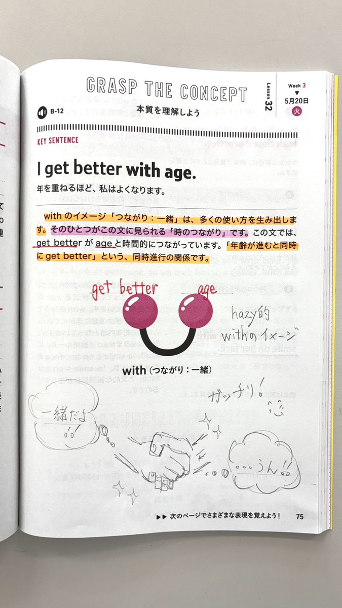 hazy774828791's tweet photo. スキマ学習通信📑①#ラジオ英会話 listening後回し→with/時,原因,付帯状況…I get better with age…そう願う🙏🏻⛩️touché,cheesyはクリス師匠に教わった…ナツい🥹linkingも生徒に伝えたい🤝🏻②#はま1000 /14週め,語彙問題課題だらけ💦③#englishexpress 4月号特集/高速音読,そのlinkingを意識‼︎🗣️⚡️ https://t.co/3fSMAnsotn
