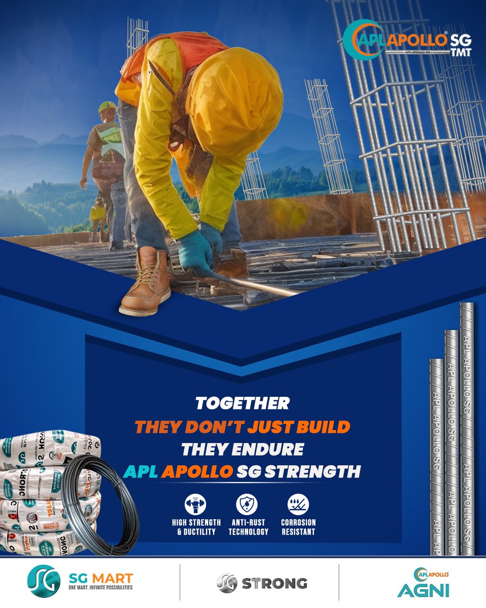 sgmart_official's tweet image. Make every joint stronger with SG Binding Wires!
High strength ✅ Rust-free ✅ Trusted quality ✅
Now available at SG Mart – Order today!
📞 +91-7428797071
🌐 sgmart.co.in

#SGBindingWire #SGMart #BuildWithConfidence #SteelDeals #TheLastOfUs