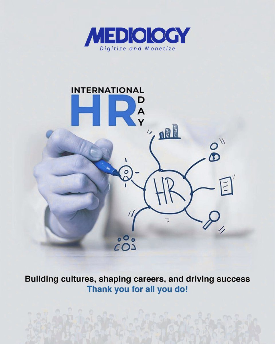 HR = Heart &amp; Resilience 💙
On this #InternationalHRDay, we celebrate the quiet force behind every strong team.
Big shoutout to Our HRs – thank you for being our strongest support, and the heart of #TeamMediology. ❤️

#ThankYouHR #PeopleFirst #HRWithHeart #mediologysoftware