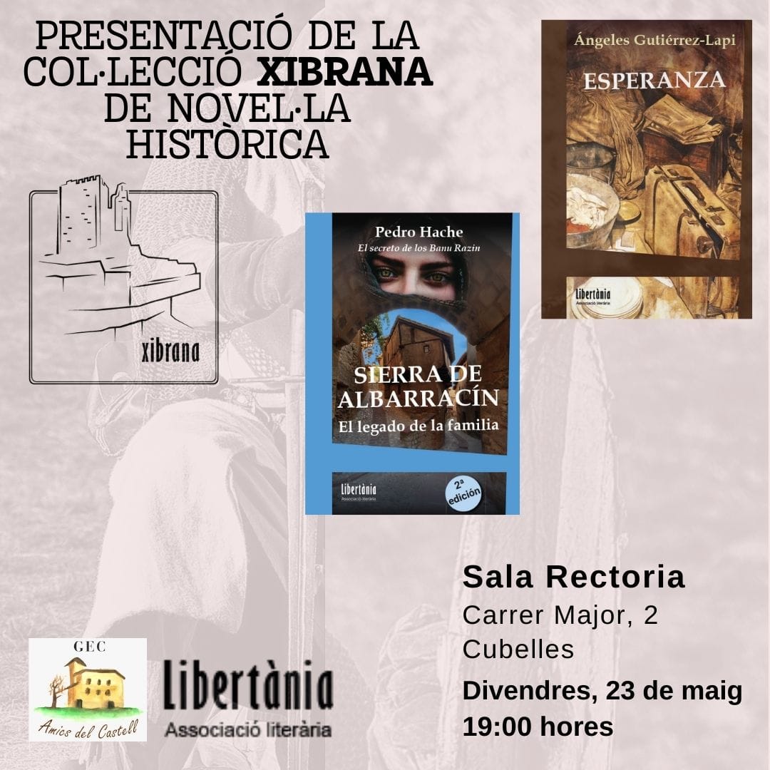 📚Ep!!! Aquest divendres presentem la col·lecció Xibrana de novel·la històrica.

💪Amb <a href="/pedrohache/">pedrohache</a> i #ÁngelesGutiérrezLapi, i la presentació de #JoaquimMicó.

😀Una iniciativa literària amb segell cubellenc 

🗣️No hi faltis!

👉amicscastell.blogspot.com/2025/05/presen…