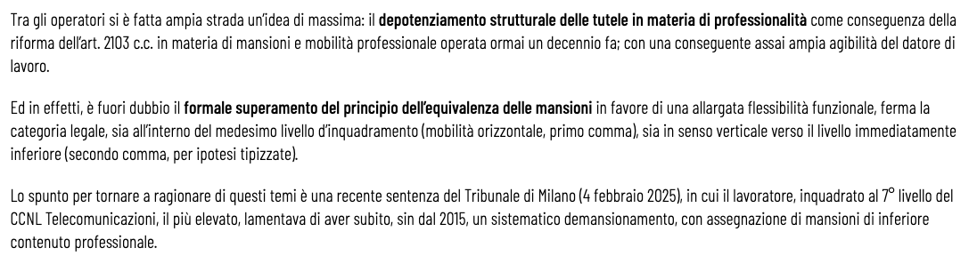 MarcoMenegotto's tweet photo. #Demansionamento e risarcimento del #danno: una ipotesi ancora in campo. 
Alcuni miei spunti a partire da una recente #sentenza via @bollettinoADAPT su #professionalità #mansioni #jobtitle 
https://t.co/H9nHDeKbgQ https://t.co/4gHuBUbIb6