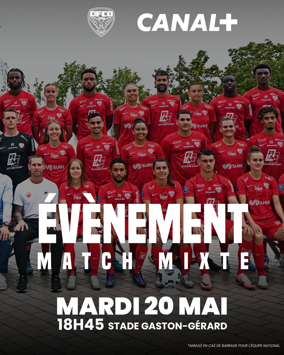 Dans le cadre d’un documentaire pour <a href="/canalplus/">CANAL+</a> les  2 équipes du <a href="/DFCO_Officiel/">Dijon FCO</a> masculine et féminine  vont s’affronter ce mardi à #dijon pour un match événement. La journaliste <a href="/IsabelleCuret/">Isabelle Curet</a> parle de son documentaire dans les infos de <a href="/CherieFMDijon/">Chérie FM Dijon</a> #mixité #football #égalité