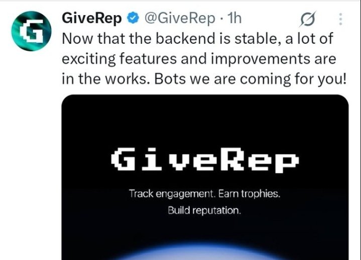 🚨 Want to boost your rep? <a href="/GiveRep/">GiveRep</a> 🚨  
Act fast!  

1. Visit giverep.com  
2. Link your X account  
3. Retweet this post  
4. Tag <a href="/GiveRep/">GiveRep</a> in your reply to earn rewards  

📈 Grow your following!  
Drop your handle below &amp; follow everyone who likes this post! Let’s