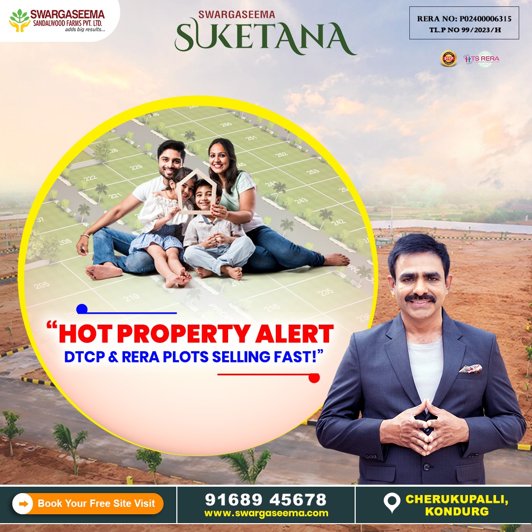 swargaseema's tweet image. Hot Property Alert!

DTCP &amp;amp; RERA-approved plots within HMDA limits at Suketana near Shadnagar are selling fast.

1.Good location 
2.Proper development 
3.Clear documents 

Book your visit now and see the difference.

#SuketanaVenture #Swargaseema #ShadnagarPlots #DTCP #RERA #HMDA